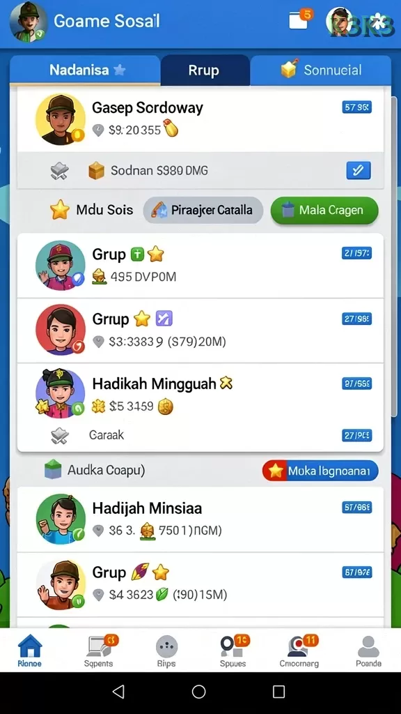 Cuplikan layar PETI4D — menu navigasi