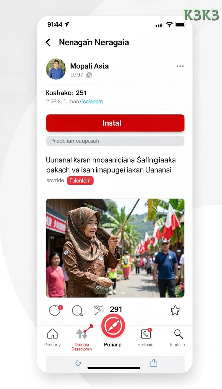 Cuplikan layar KINGDOMTOTO — menu navigasi